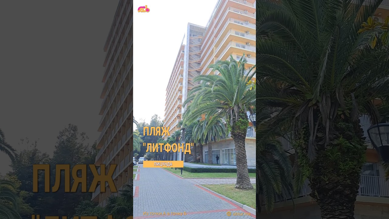 Пляж пансионата Литфонд. Пицунда, Абхазия